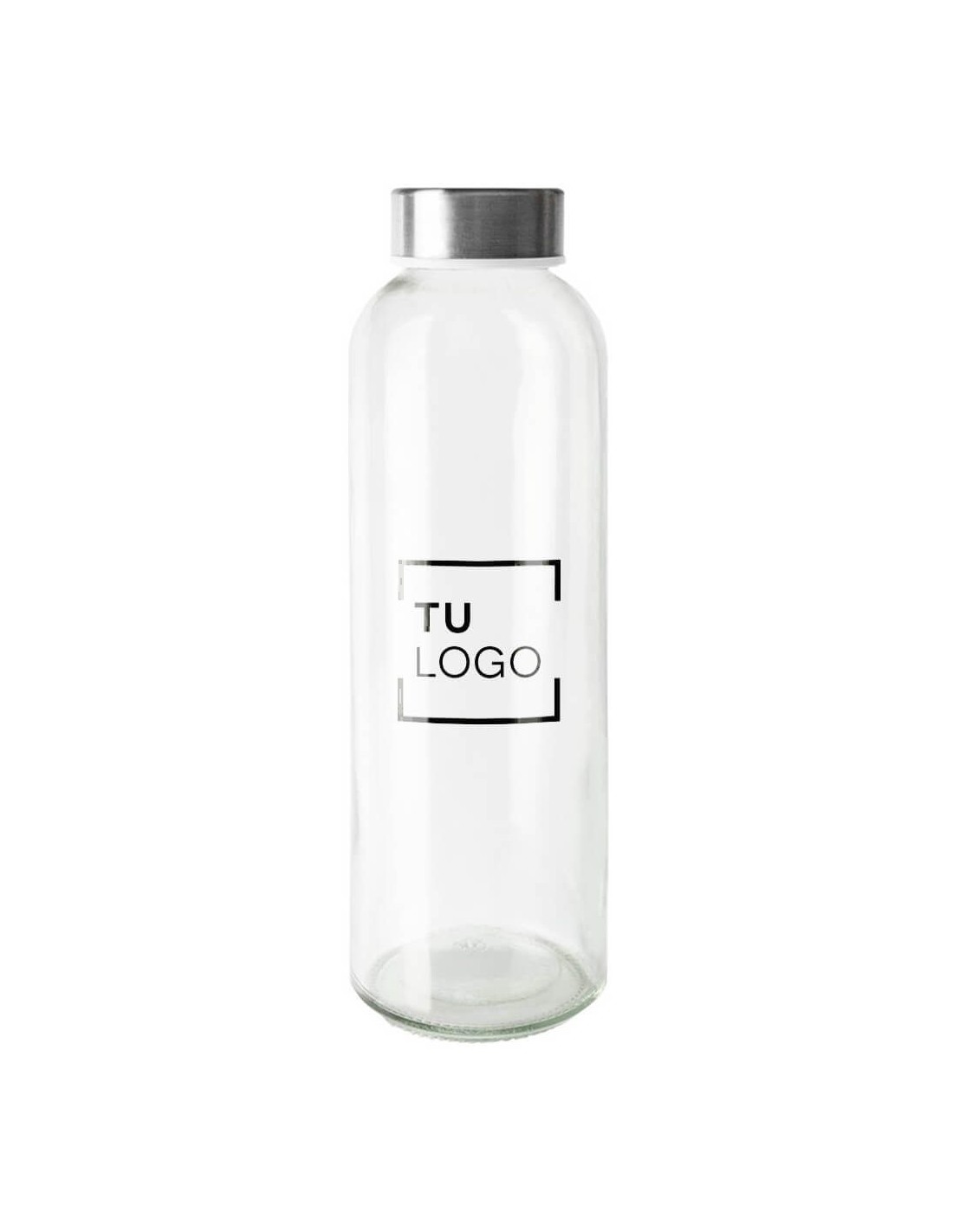 BOTELLA DE CRISTAL - Botellas de vidrio personalizadas reutilizables,  botella de cristal para agua 1 litro