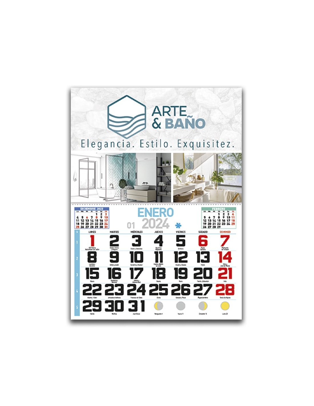Calendario con faldilla para nevera personalizados publicitarios