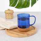 Taza 450ml de cristal de borosilicato con base de corcho