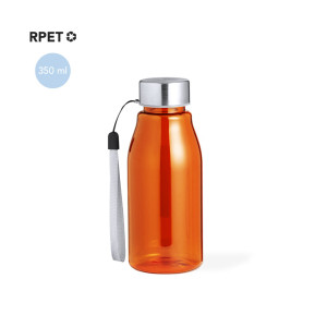 Botella Ecológica de RPET de 350 ml con Tapón de Acero Inox