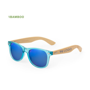 Gafas de sol traslúcidas personalizables con patillas de bambú