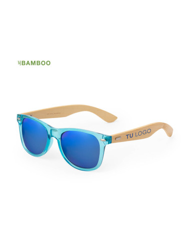 Gafas de sol traslúcidas personalizables con patillas de bambú