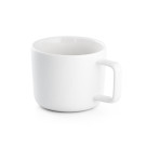 Taza cerámica con tapa/base de bambú y asa cuadrada 230ml