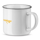 Taza de cerámica blanca estilo vintage de 360ml