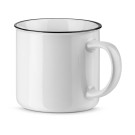 Taza de cerámica blanca estilo vintage de 360ml