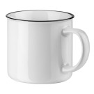 Taza de cerámica blanca estilo vintage de 360ml