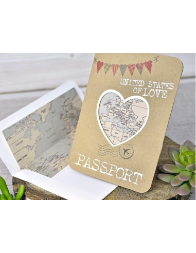 Invitación de Boda Pasaporte