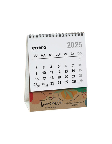 Calendario de Sobremesa de Papel Kraft Personalizado