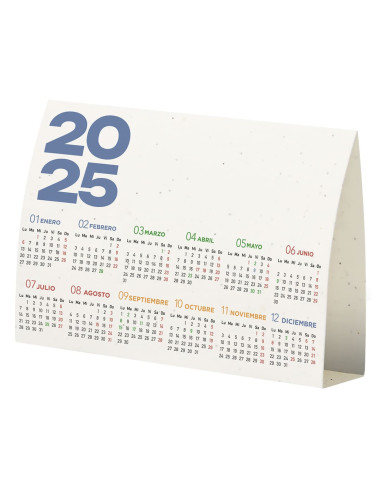 Calendario de sobremesa de semillas de papel plantable