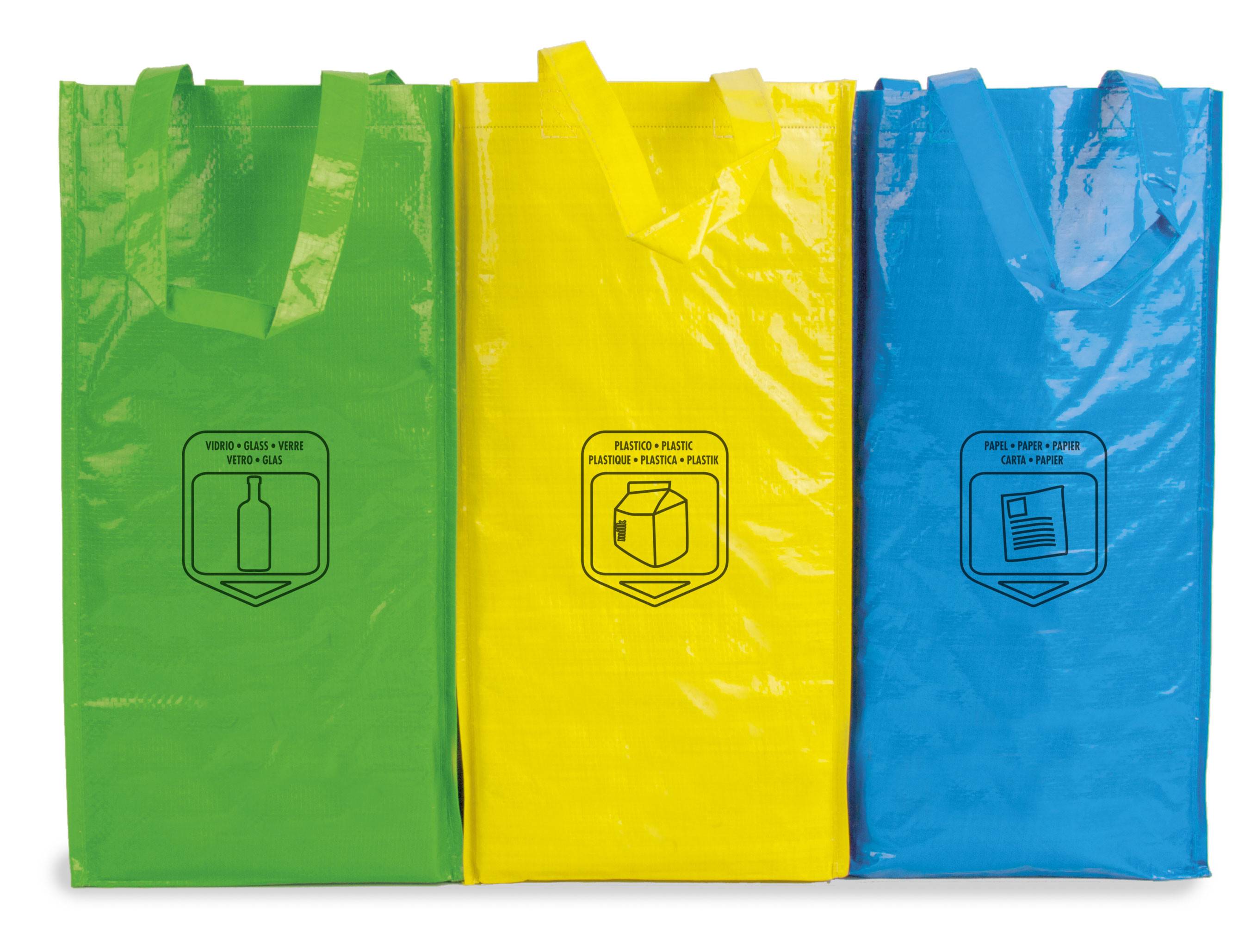 Bolsas para Reciclaje de tres colores