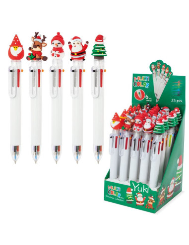 Set boligrafos multicolor navideños