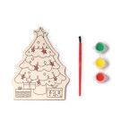 Set árbol de Navidad de madera para colorear