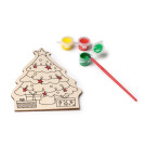 Set árbol de Navidad de madera para colorear