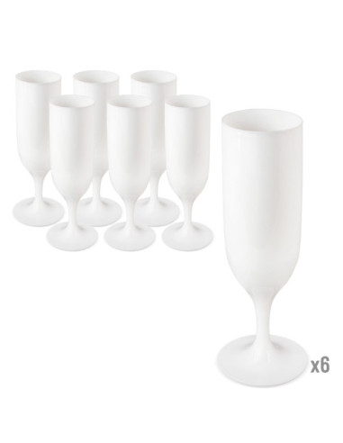 Set 6 copas reutilizables en blanco