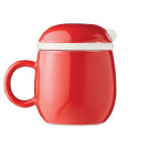 Taza de Navidad Papá Noel con tapa