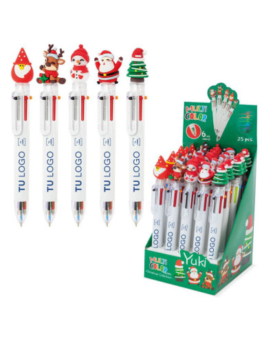 Set boligrafos multicolor navideños