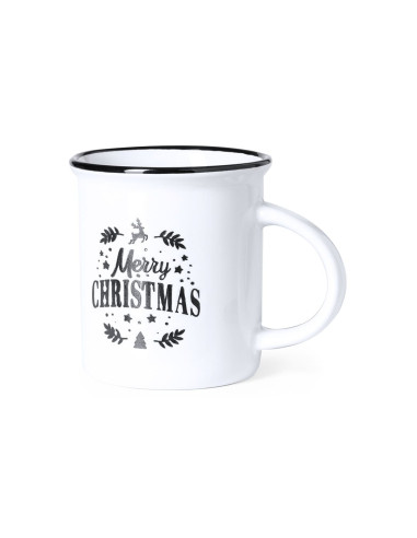 Taza navideña vintage Merry Christmas