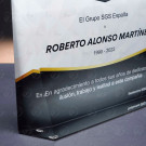 Trofeo placa de cristal rectangular biselada