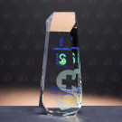 Trofeo de cristal prisma hexagonal