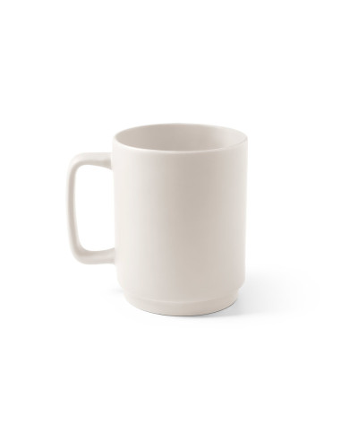 Taza de ceramica cilíndrica mate 330 ml