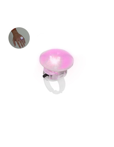 Anillo blanco con luces LED