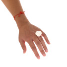 Anillo blanco con luces LED