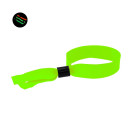 Pulsera para eventos fluorescente con cierre de seguridad