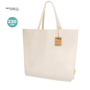 Bolsa de algodón reciclado de 220g/m2 con fuelle