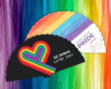 abanicos personalizados para celebrar el dia del orgullo